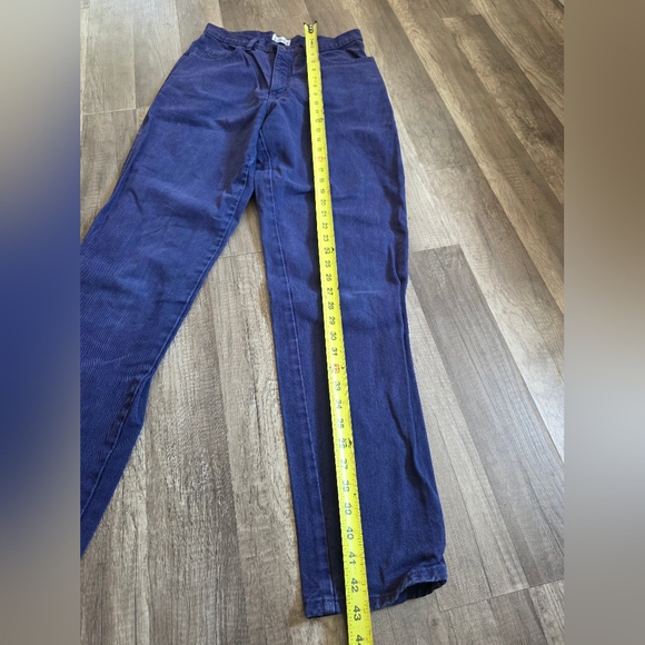 VINTAGE 90s MODA INTL momcore Jeans Purple Blue Relaxed Fit Y2K Classy Preppy - Picture 10 of 13